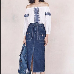 Madewell high waist timeline skirt